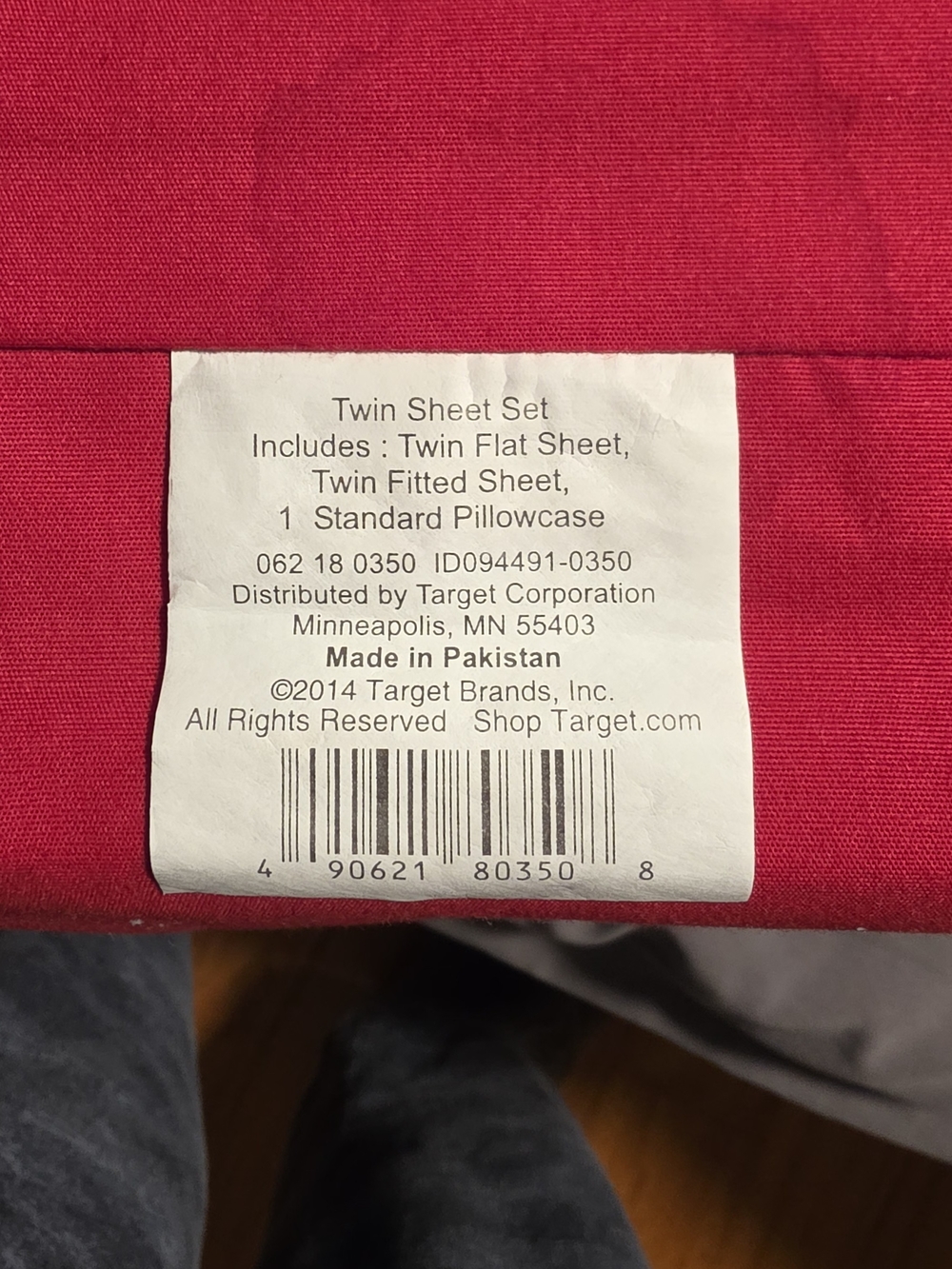 Target Twin SHEET SET BRAND NEW RED- Classic Solid
